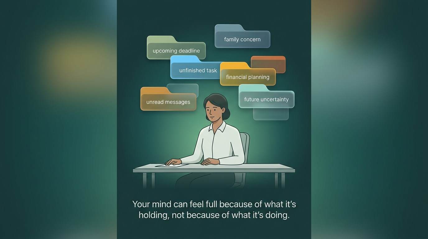 Why does your mind feel full even when you're doing less?